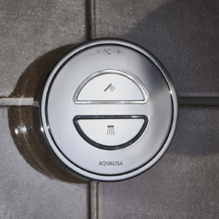 Aqualisa Unity Q Smart Shower Concealed with Adj and Ceiling Fixed Head - Gravity Pumped Controller 2