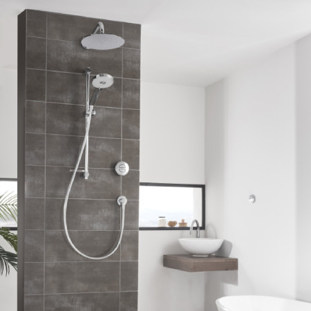 Aqualisa Unity Q Smart Shower Concealed with Adj and Wall Fixed Head - HP/Combi Room Setting