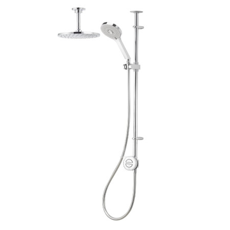 Aqualisa Unity Q Smart Shower Exposed with Adj and Ceiling Fixed Head - HP/Combi