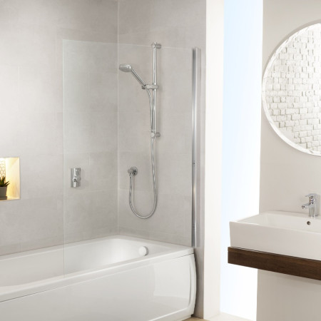Aqualisa Visage Q Smart Shower Concealed with Adj Head and Bath Fill - Gravity Pumped Room Setting