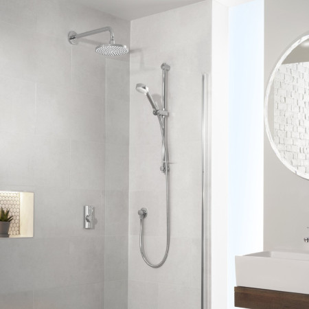 Aqualisa Visage Q Smart Shower Concealed with Adj and Wall Fixed Head - HP/Combi Room Setting