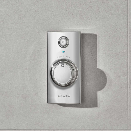 Aqualisa Visage Q Smart Shower Concealed with Adj and Wall Fixed Head - Gravity Pumped Controller