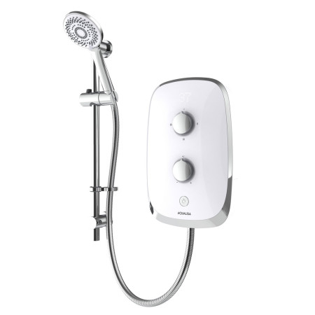 MOWC85 Aqualisa eMotion 8.5kw Electric Shower in Arctic White Cutout