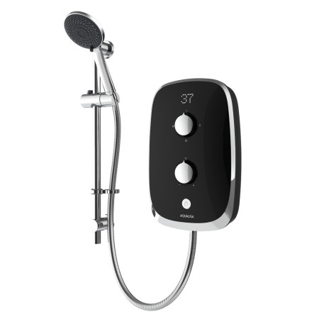 MOBC85 Aqualisa eMotion 8.5kw Electric Shower in Midnight Black Cutout Image