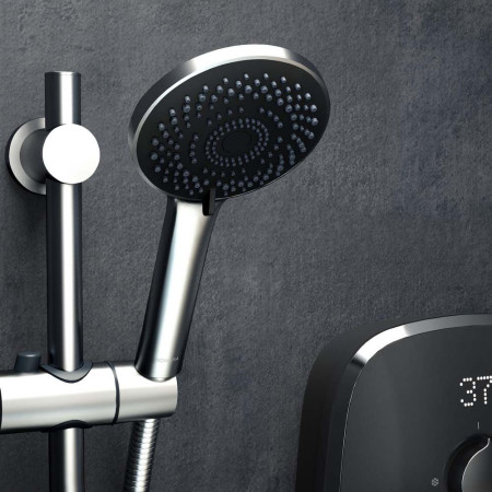 MOGC85 Aqualisa eMotion Electric Shower in Space Grey Adjustable Handset