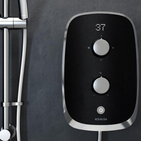 Aqualisa eMotion 9.5kw Electric Shower in Midnight Black