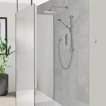 Aqualisa iSystem Smart Concealed Shower with Adjustable and Wall Fixed Heads - HP/Combi Room Setting