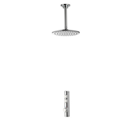 Aqualisa iSystem Smart Concealed Shower with Ceiling Fixed Head - Gravity Pumped