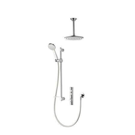 Aqualisa iSystem Smart Concealed Shower with Adjustable and Ceiling Fixed Heads - Gravity Pumped