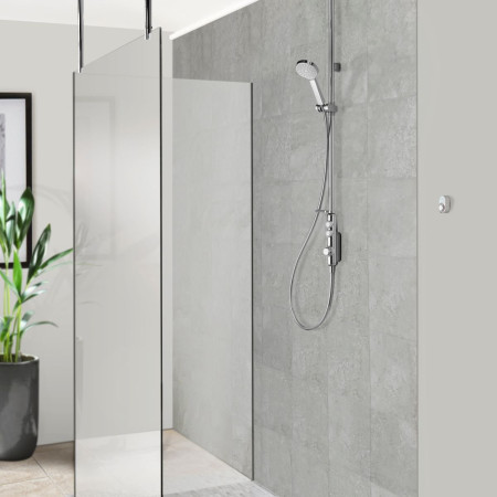 Aqualisa iSystem Smart Exposed Shower with Adjustable Head - HP/Combi Room Setting