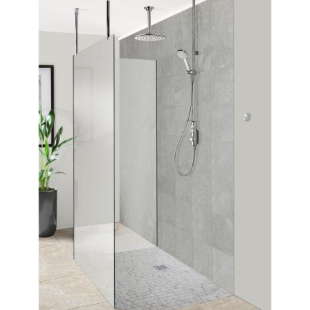Aqualisa iSystem Smart Exposed Shower with Adjustable and Ceiling Fixed Heads - HP/Combi Room Setting