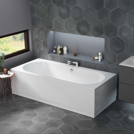 42.0143 Beaufort Biscay Double Ended Straight Edge Bath Lifestyle Room Setting