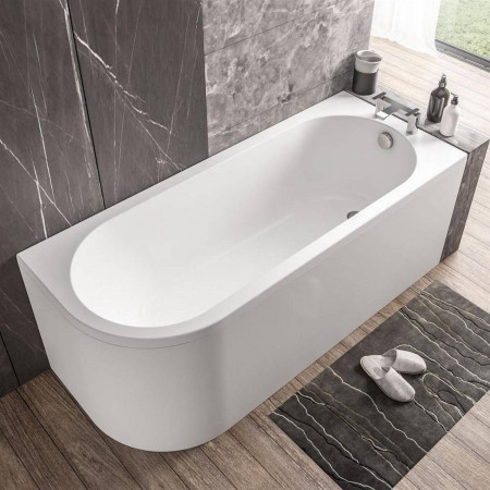 42.0292 Beaufort Biscay Curved 1800 x 750mm Single Ended Right Handed Bath Lifestyle