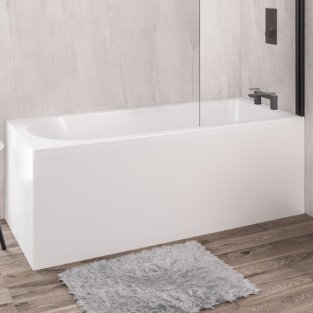 42.1214 Beauforté Biscay Right Hand 1700 x 750mm Shower Bath Lifestyle