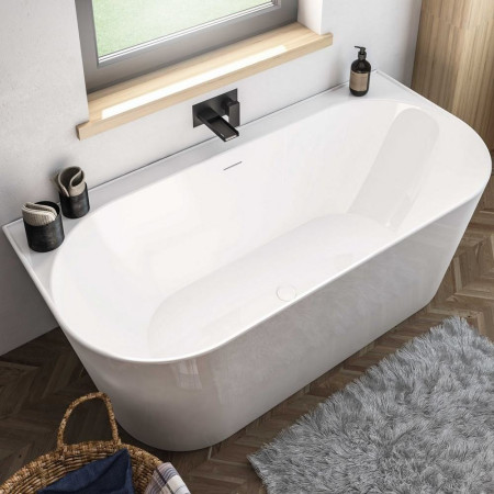 Beaufort Brockland 1600 x 750mm Gloss White Freestanding Bath