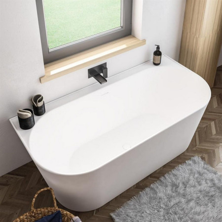 33.0057 Beaufort Brockland 1600 x 750mm Matt White Freestanding Bath Lifestyle