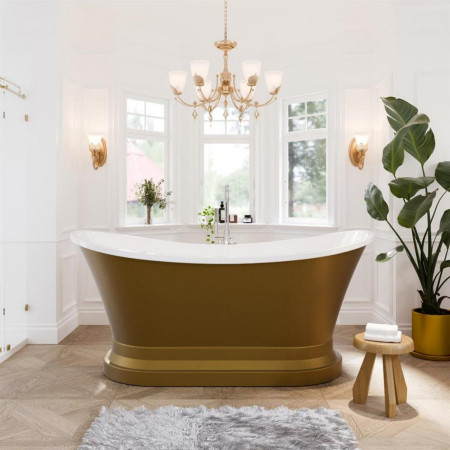 33.0066 Beaufort Chesham 1524 x 813mm Matt Copper Freestanding Bath Lifestyle