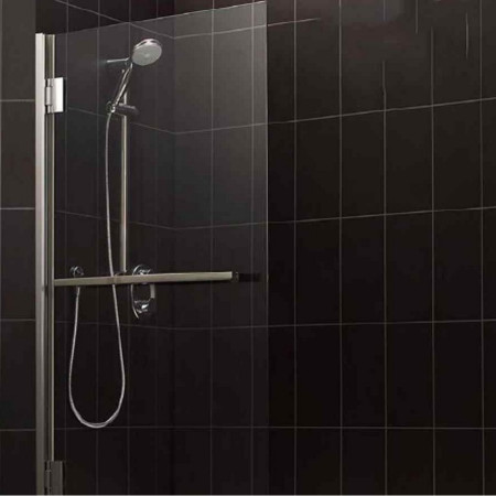 69.0142 Beaufort Corniche 800 x 1400mm Bath Screen with Towel Rail