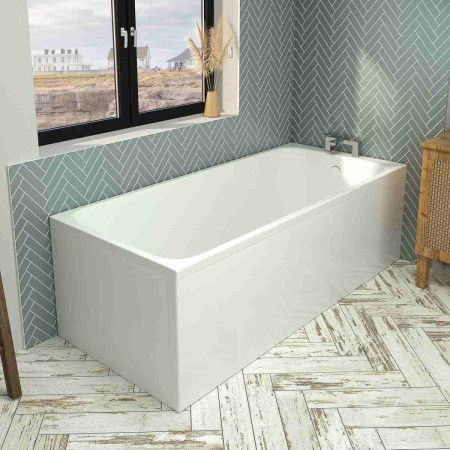 42.1064 Beauforté Reinforced Malin 1600 x 700mm Single Ended Bathm Single Ended Bath Lifestyle