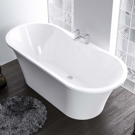 Beaufort Margravine Freestanding Bath White Gloss Lifestyle