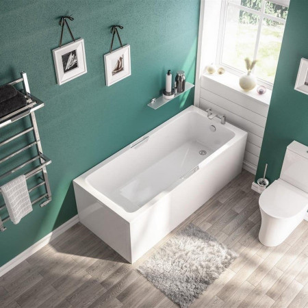 42.0192 Beaufort Portland 1800 x 700mm Low Level Single Ended Twin Grip Bath Lifestyle
