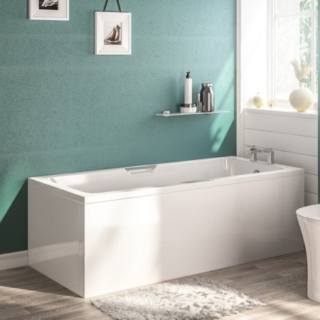 42.0191 Beaufort Portland 1700 x 700mm Low Level Single Ended Twin Grip Bath Room Setting