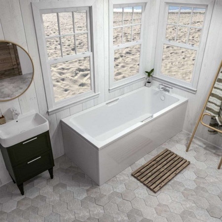 42.0254 Beaufort Portland 1800 x 700mm Single Ended Twin Grip Bath Lifestyle