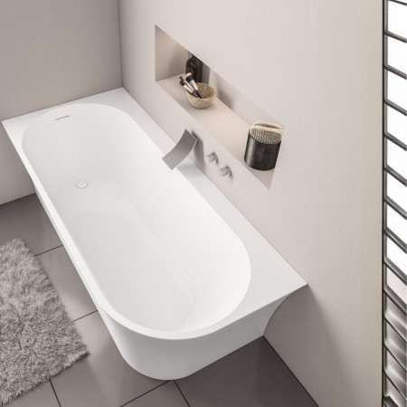 33.0055 Beaufort Radcot 1650 x 750mm White Left Handed Freestanding Bath Lifestyle