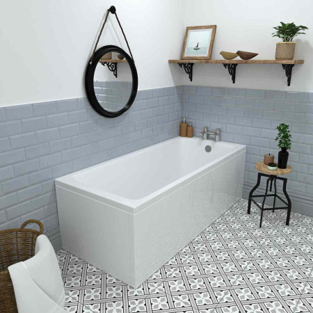 42.1085 Beauforté Reinforced Rockall 1600 x 750mm Single Ended Bath Lifestyle