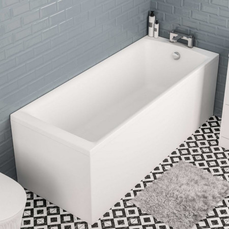 Beaufort Rockall 1675 x 700mm Single Ended Matt White Bath