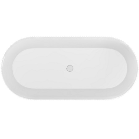 Beaufort Sandford 1500 x 740mm Gloss White Fluted Freestanding Bath