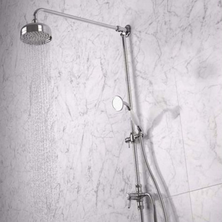 N2 CSHXDIV C Bristan 1901 Exposed Concentric Chrome Shower Valve with Diverter and Rigid Riser Kit Lifestyle