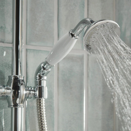 N2 SQSHXDIV C Bristan 1901 Thermostatic Exposed Single Control Shower Valve with Rigid Riser Kit Handset