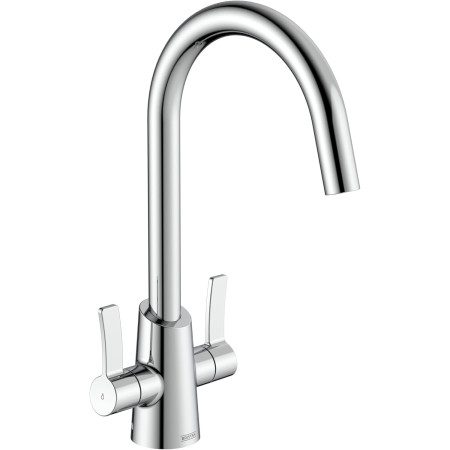 Bristan Acorn Easy Fit Twin Lever Chrome Mono Sink Mixer