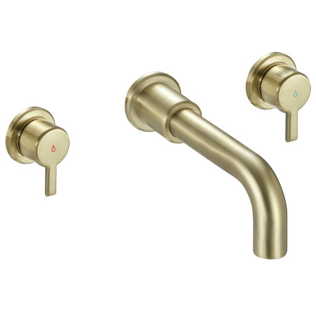 Bristan Altum 3TH Wall Mounted Basin Mixer in Brushed Brass