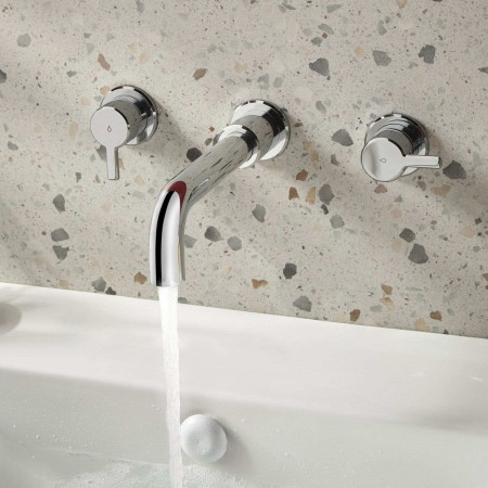 AL3THWMBASC Bristan Altum 3TH Wall Mounted Basin Mixer in Chrome Lifestyle