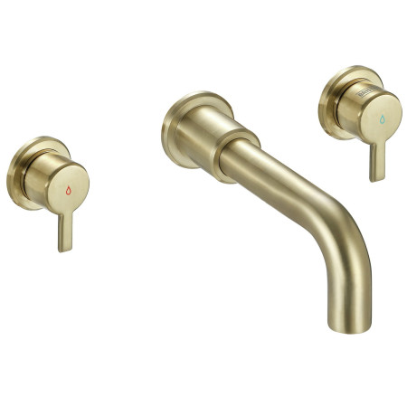 Bristan Altum 3TH Wall Mounted Bath Filler in Brushed Brass