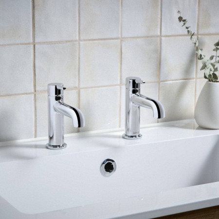 AL 1/2 C Bristan Altum Basin Taps in Chrome Lifestyle