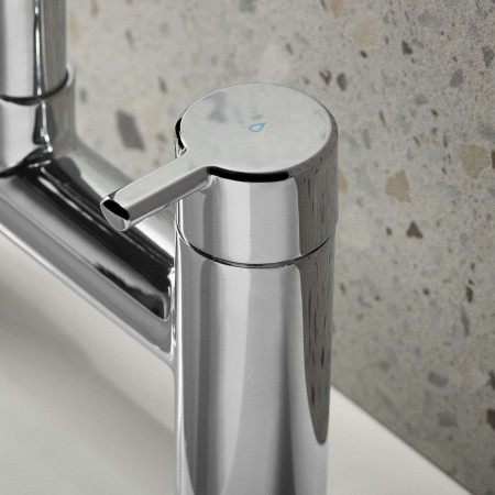 ALBFC Bristan Altum Bath Filler in Chrome Cold Lever Close Up