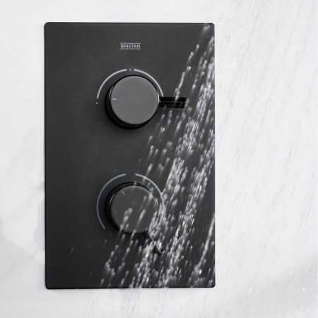APELO BLK SHWR PK Bristan Apelo Concealed Shower Pack in Black Shower Valve