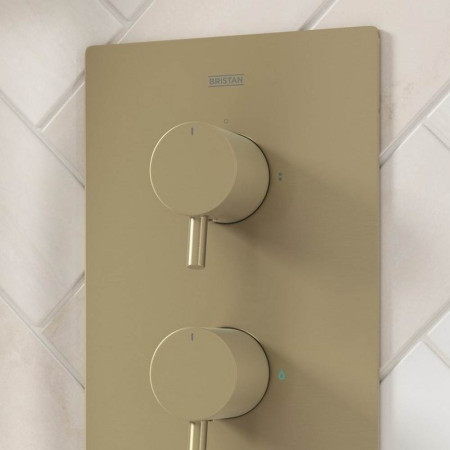 APELO BB SHWR PK Bristan Apelo Concealed Shower Pack in Brushed Brass Lifestyle