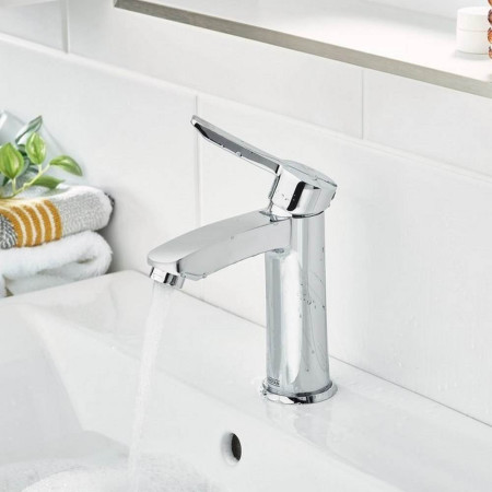 APE ES BAS C Bristan Apelo Eco Start Basin Mixer with Waste in Chrome Lifestyle