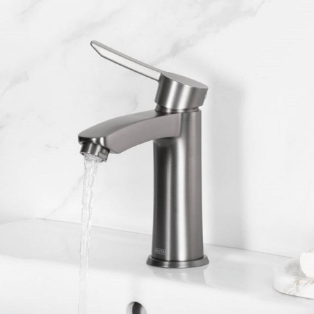 APE ES BAS GM Bristan Apelo Eco Start Basin Mixer with Waste in Gunmetal Lifestyle