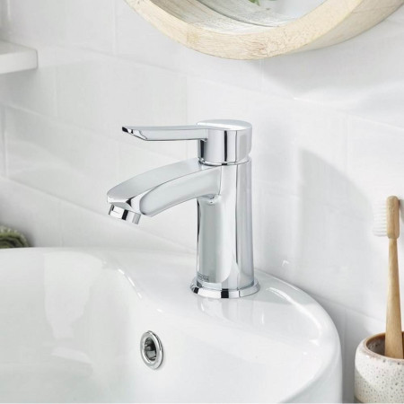 APE ES SMBAS C Bristan Apelo Eco Start Small Basin Mixer with Waste in Chrome Lifestyle
