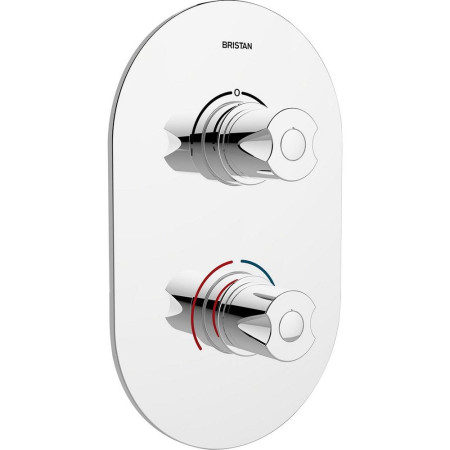 Bristan Artisan Recessed Thermostatic Dual Control Shower Valve with Integral Two Outlet Diverter Chrome