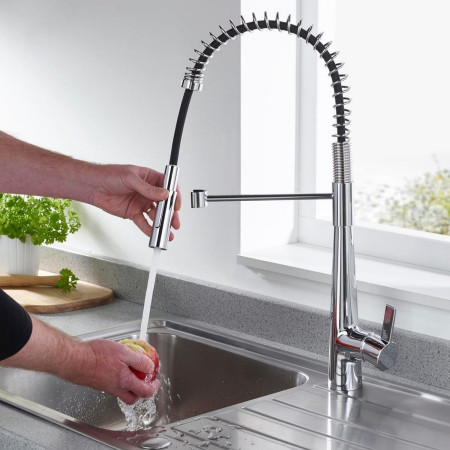 AX PROSNK C Bristan Axia Professional Pull Down Kitchen Sink Mixer Rinsing Fruit
