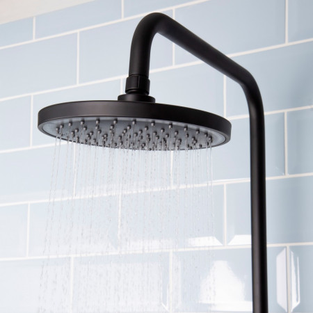 Bristan Buzz Black Thermostatic Bar Shower Fixed Showerhead