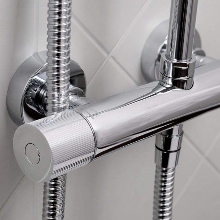 CR SHXDIVFF C Bristan Carre Thermostatic Shower with Fixed & Adjustable Head Bar Valve