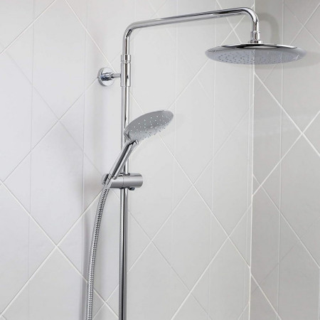 CR SHXDIVFF C Bristan Carre Thermostatic Shower with Fixed & Adjustable Head Lifestyle