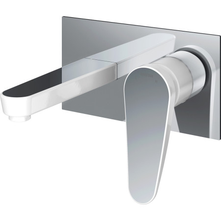 CLRWMBFWHT Bristan Claret Wall Mounted Bath Filler in White & Chrome